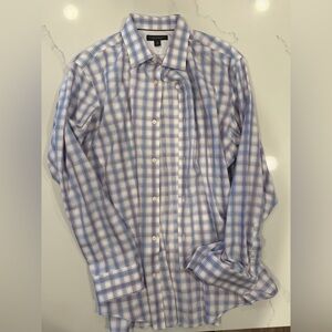 Banana Republic Men's Blue Checkered Shirt